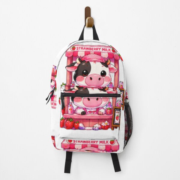 Item preview, Kawaii Strawberry Milk Cow designed and sold by DailyDoodlesBySumbul.