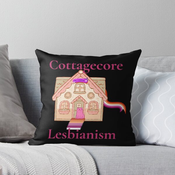 Item preview, Cottagecore Lesbianism Sticker Lesbian Pride Gift Sapphic Cottage Art WLW designed and sold by SapphosWeave.