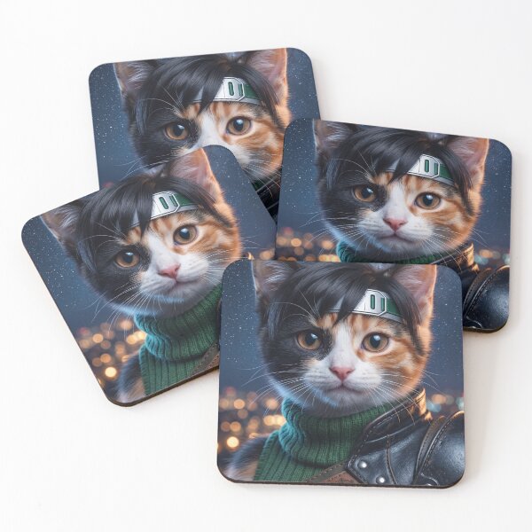 Item preview, Adventurous Ninja Kitten - Calico Video Game Cosplay Art designed and sold by TheCoolCatsMx.