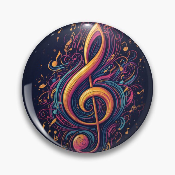 Item preview, Treble Vivid Color Swirl designed and sold by BrightrDayMusicArt.