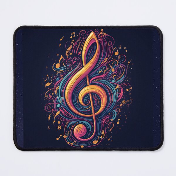 Item preview, Treble Vivid Color Swirl designed and sold by BrightrDayMusicArt.