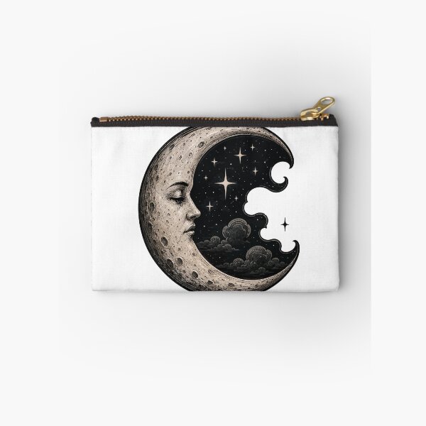 Item preview, Vintage Celestial Moon Face | Mystic Crescent Moon Gothic  designed and sold by RidaSalArt.