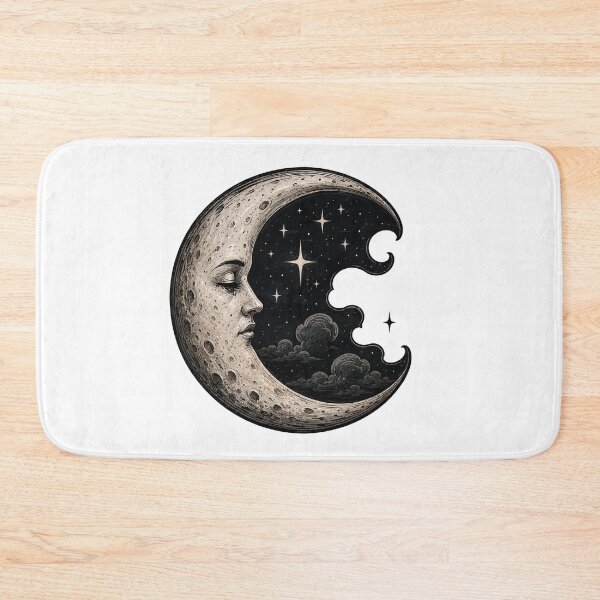 Item preview, Vintage Celestial Moon Face | Mystic Crescent Moon Gothic  designed and sold by RidaSalArt.