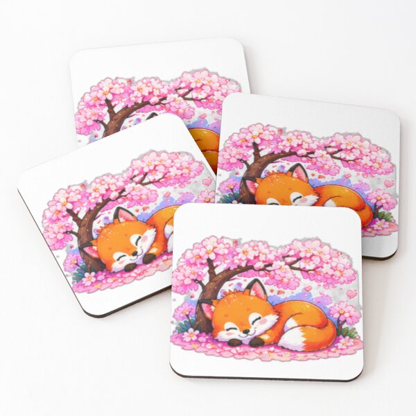 Item preview, Sleeping Fox Under Cherry Blossoms designed and sold by DailyDoodlesBySumbul.