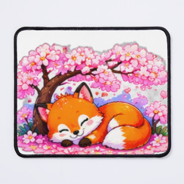 Item preview, Sleeping Fox Under Cherry Blossoms designed and sold by DailyDoodlesBySumbul.