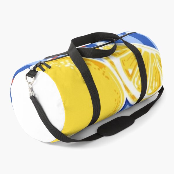 Item preview, Mediterranean Lemon Citrus Blue Stripes Art designed and sold by GenZINISH.