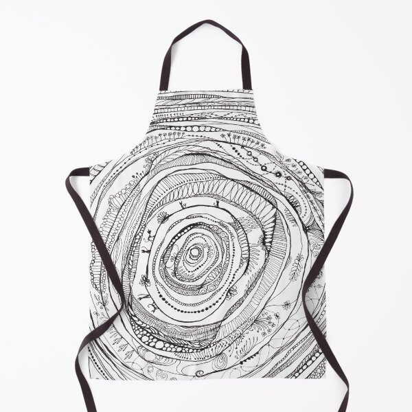 Item preview, Concentric Echoes – Intricate Pen & Ink Botanical Mandala designed and sold by SHE·SHE·ART.