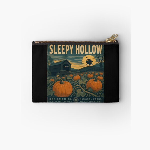 Item preview, Vintage Sleepy Hollow Headless Horseman Travel Poster designed and sold by NSB-Design.