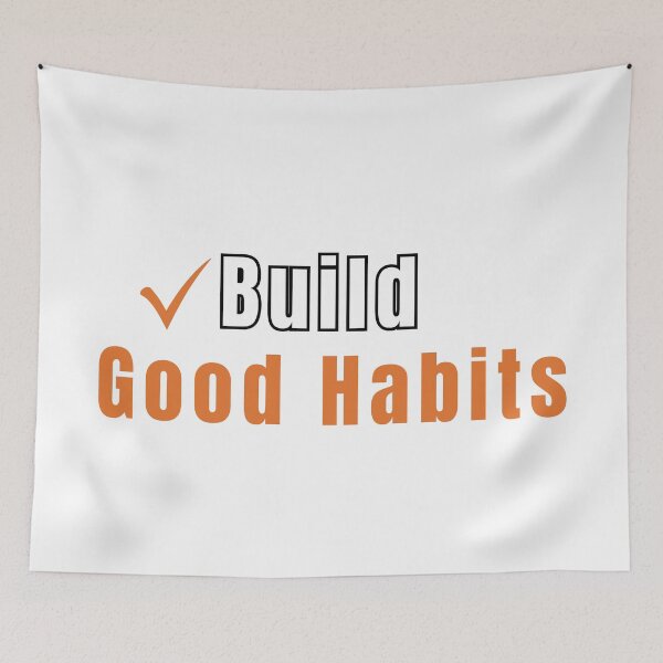 Item preview, Build Good Habits Minimalist Typography Design designed and sold by Hayir Design.