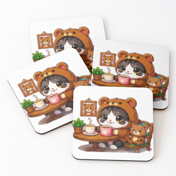 Item preview, Cozy Bear Hoodie Cat Cafe designed and sold by DailyDoodlesBySumbul.