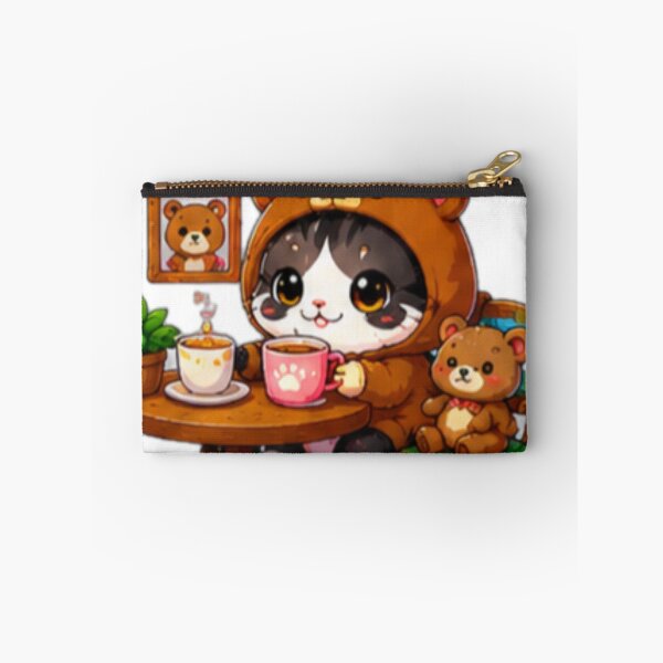 Item preview, Cozy Bear Hoodie Cat Cafe designed and sold by DailyDoodlesBySumbul.