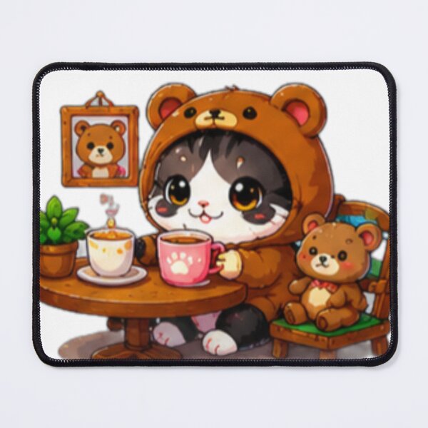 Item preview, Cozy Bear Hoodie Cat Cafe designed and sold by DailyDoodlesBySumbul.