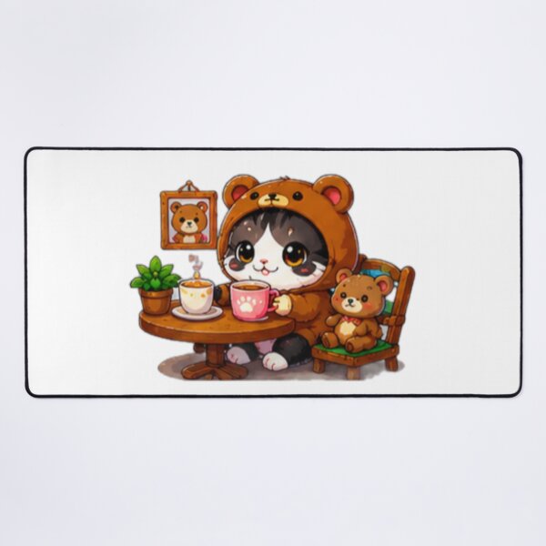 Item preview, Cozy Bear Hoodie Cat Cafe designed and sold by DailyDoodlesBySumbul.