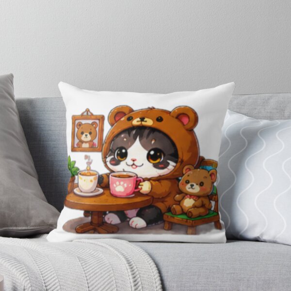 Item preview, Cozy Bear Hoodie Cat Cafe designed and sold by DailyDoodlesBySumbul.