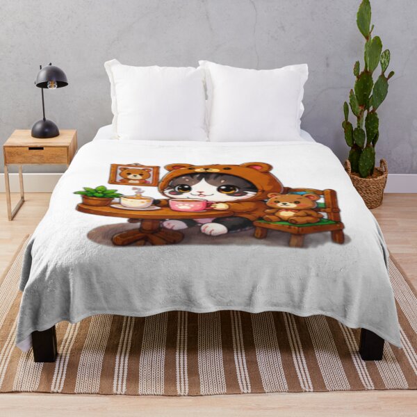 Item preview, Cozy Bear Hoodie Cat Cafe designed and sold by DailyDoodlesBySumbul.