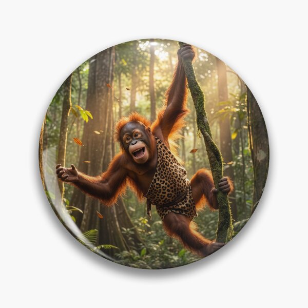 Item preview, Happy Orangutan Swings Through the Jungle designed and sold by Tridentulus.
