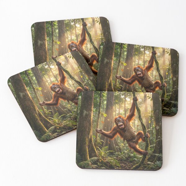 Item preview, Happy Orangutan Swings Through the Jungle designed and sold by Tridentulus.