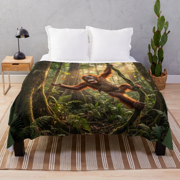 Item preview, Happy Orangutan Swings Through the Jungle designed and sold by Tridentulus.