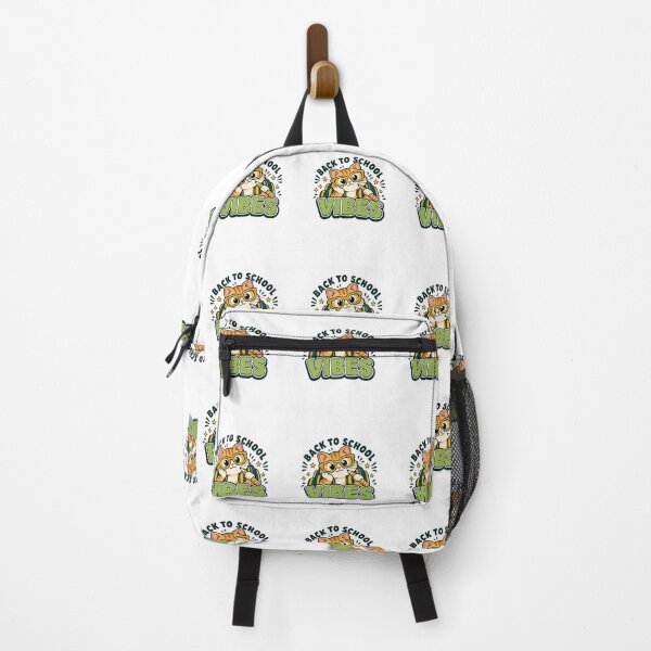 Item preview, Back to School Cute Cat with Glasses designed and sold by AchraffPrint.