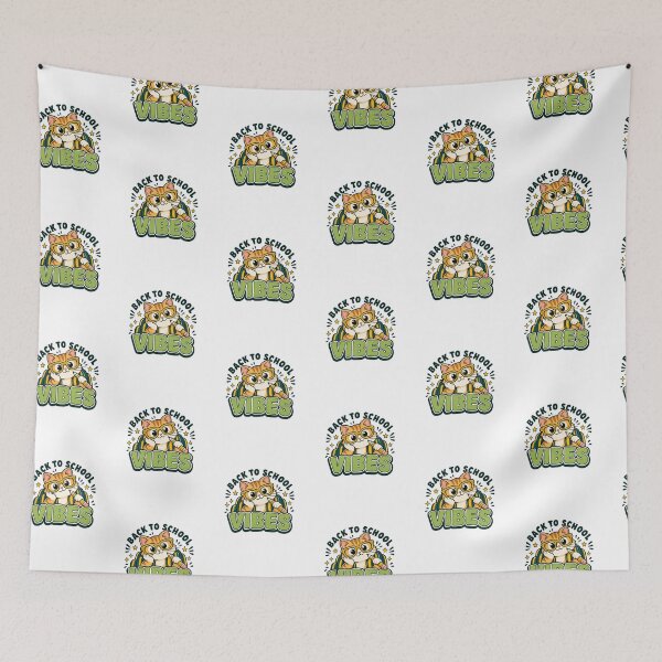 Item preview, Back to School Cute Cat with Glasses designed and sold by AchraffPrint.