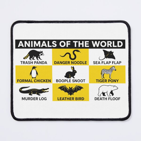 Item preview, Funny Internet Slang Animals of the World Chart designed and sold by HamadaArtivio1.