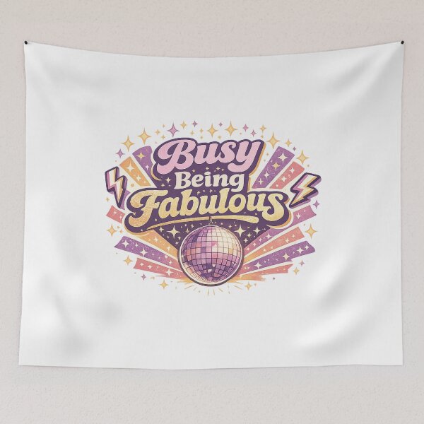 Item preview, Busy Being Fabulous Retro Disco Ball Design | Funny Groovy Busy Collection designed and sold by SoulThread Studio.
