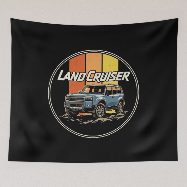 Item preview, Vintage Style Land Cruiser 250 Series Retro Sunset Blue designed and sold by Off-Road-Zone.