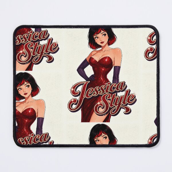 Item preview, Jessica Style - Vintage Glamour Red Dress Girl Illustration designed and sold by Hen-C-Art.