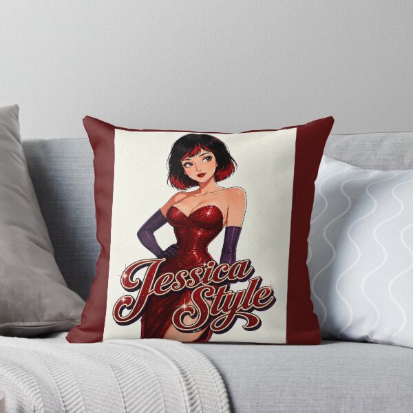 Item preview, Jessica Style - Vintage Glamour Red Dress Girl Illustration designed and sold by Hen-C-Art.