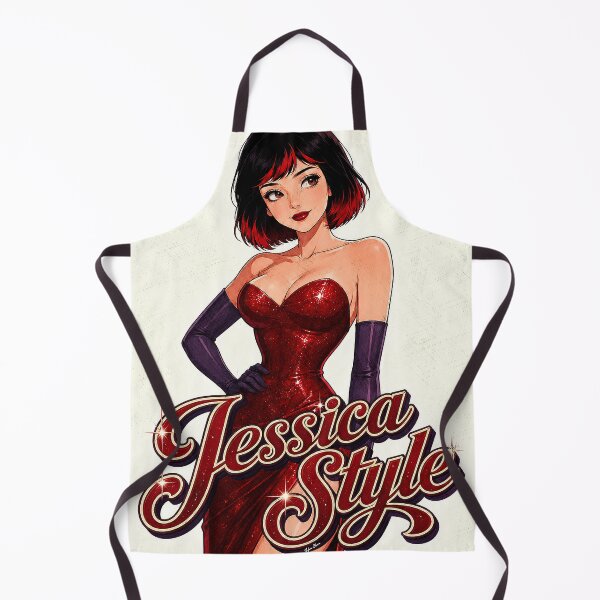 Item preview, Jessica Style - Vintage Glamour Red Dress Girl Illustration designed and sold by Hen-C-Art.