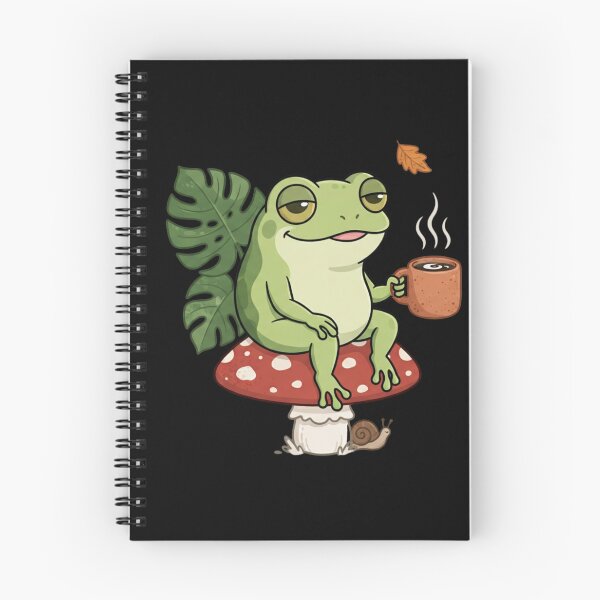 Item preview, Cozy Frog Drinking Coffee on Mushroom - Goblincore Cottagecore Sticker designed and sold by MoonSoul Studio.