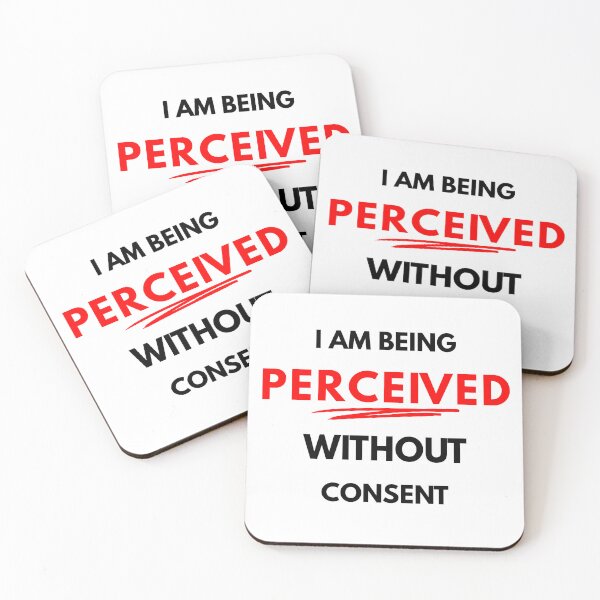 Item preview, I Am Being Perceived Without Consent Funny Introvert Sticker Anxiety Gift designed and sold by SapphosWeave.