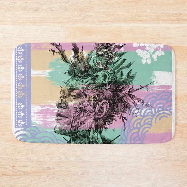 Item preview, Punk style portrait of a man in pink and green colors designed and sold by Tana&tanuc.