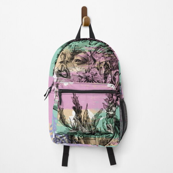 Item preview, Punk style portrait of a man in pink and green colors designed and sold by Tana&tanuc.