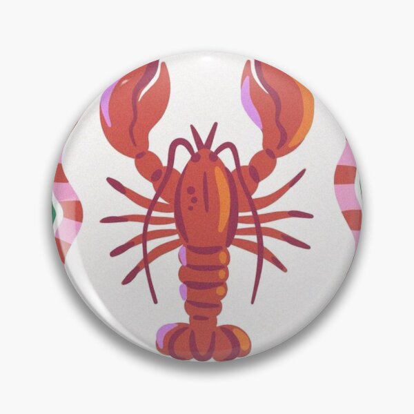 Item preview, red lobster Retro Plaid Coastal Art designed and sold by GenZINISH.