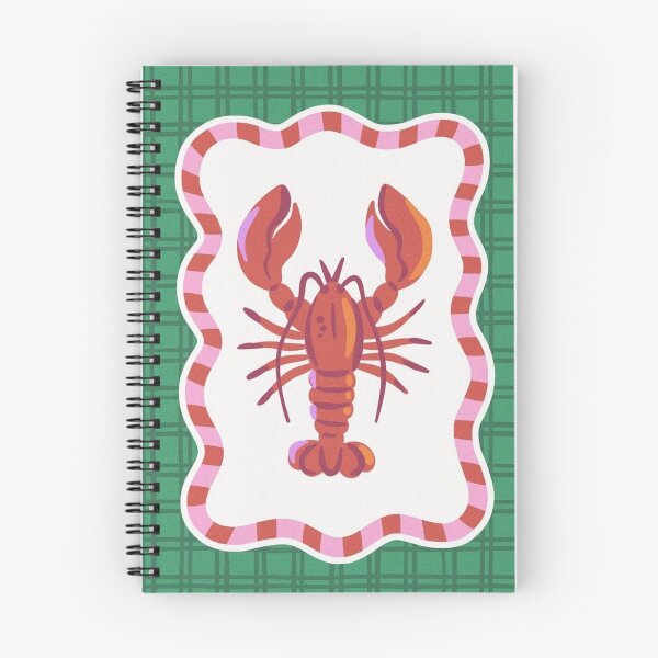 Item preview, red lobster Retro Plaid Coastal Art designed and sold by GenZINISH.