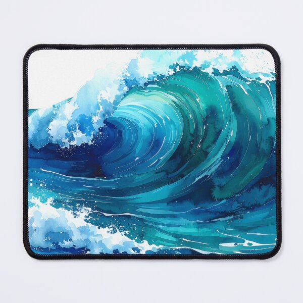 Item preview, Ocean Wave Crashing Watercolor Painting designed and sold by BetweenForms.