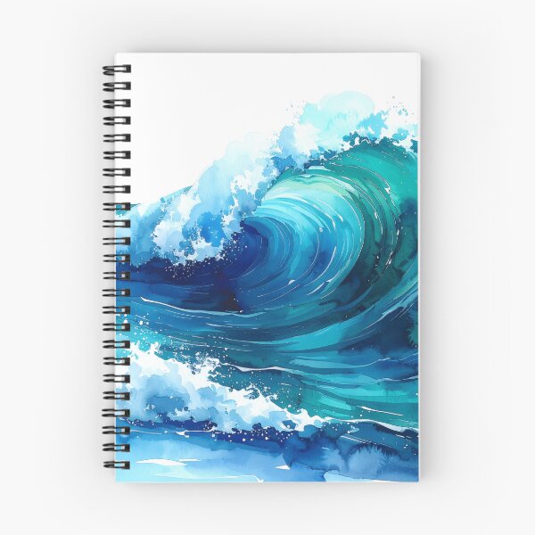 Item preview, Ocean Wave Crashing Watercolor Painting designed and sold by BetweenForms.