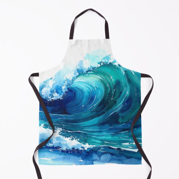 Item preview, Ocean Wave Crashing Watercolor Painting designed and sold by BetweenForms.