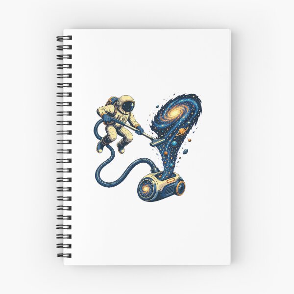 Item preview, Astronaut Vacuuming Stars Retro Space Cleaner Illustration designed and sold by AMICO77.