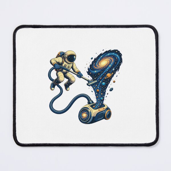 Item preview, Astronaut Vacuuming Stars Retro Space Cleaner Illustration designed and sold by AMICO77.