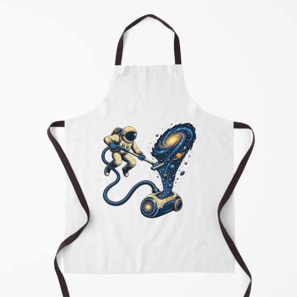 Item preview, Astronaut Vacuuming Stars Retro Space Cleaner Illustration designed and sold by AMICO77.