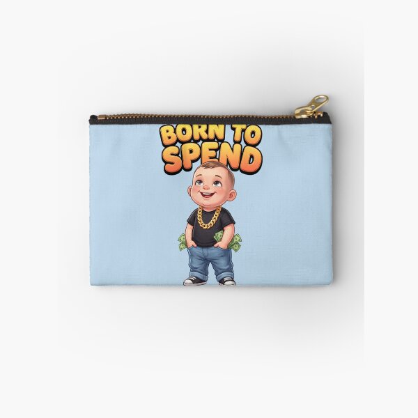 Item preview, Born to Spend Funny Money Lover Cartoon Baby – Cash Lifestyle Humor Design 2 designed and sold by WordPlayStudio.