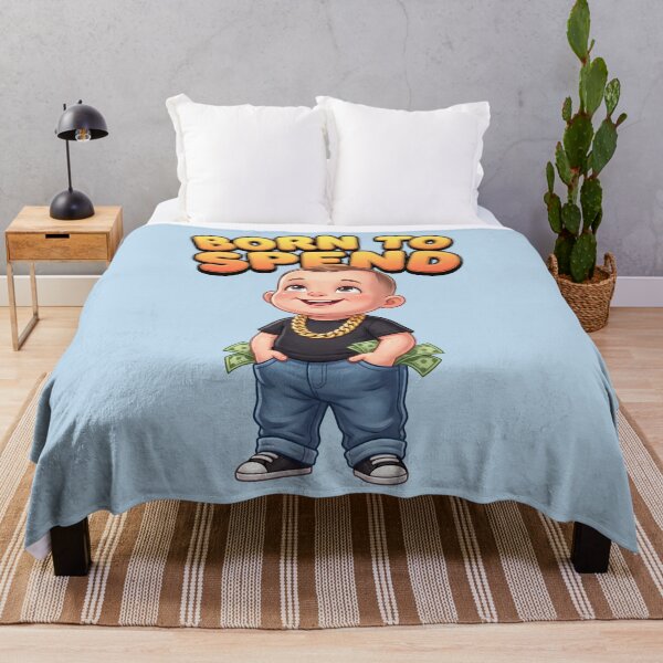 Item preview, Born to Spend Funny Money Lover Cartoon Baby – Cash Lifestyle Humor Design 2 designed and sold by WordPlayStudio.