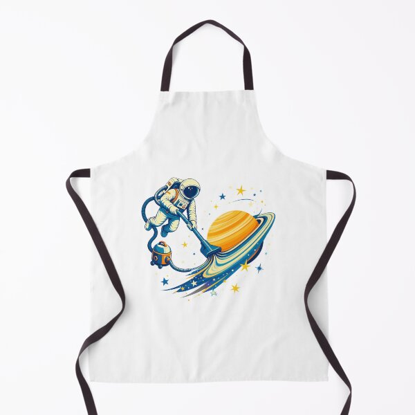 Item preview, Astronaut Vacuuming Stars Retro Space Cleaner Illustration designed and sold by AMICO77.