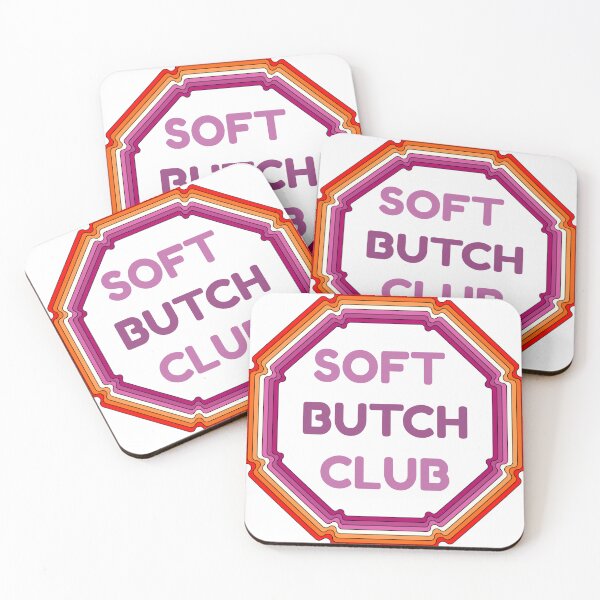 Item preview, Soft Butch Club Sticker Lesbian Pride Gift Sapphic Badge Art WLW Gift designed and sold by SapphosWeave.