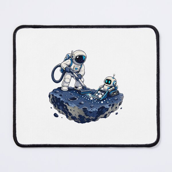 Item preview, Astronaut Vacuuming Stars Retro Space Cleaner Illustration designed and sold by AMICO77.