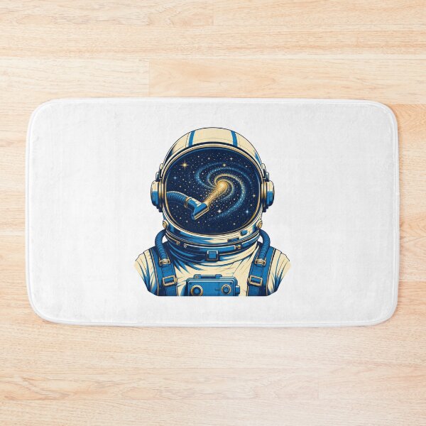 Item preview, Astronaut Vacuuming Stars Retro Space Cleaner Illustration designed and sold by AMICO77.