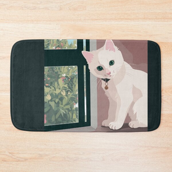 Item preview, White kitten on the armchair designed and sold by NorthNook.