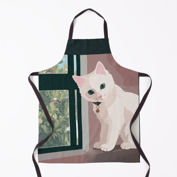 Item preview, White kitten on the armchair designed and sold by NorthNook.